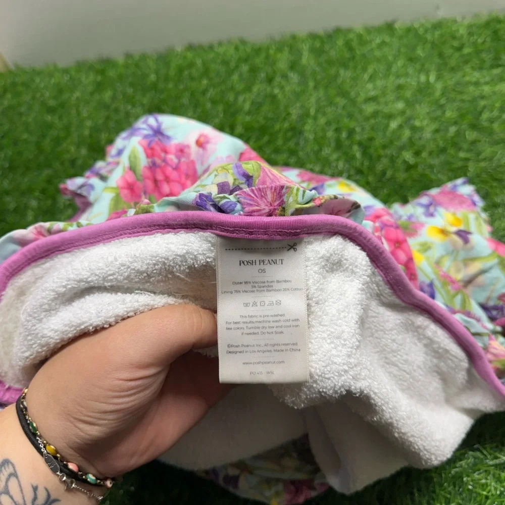 Posh Peanut Floral Hooded Towel